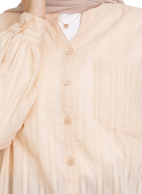 Latte V-Neck Shirt